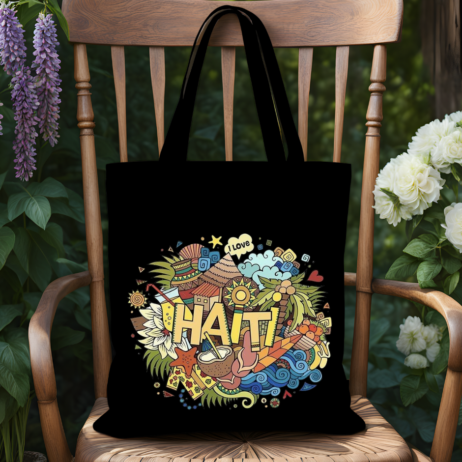 Tote Bag Avec motif Haïti