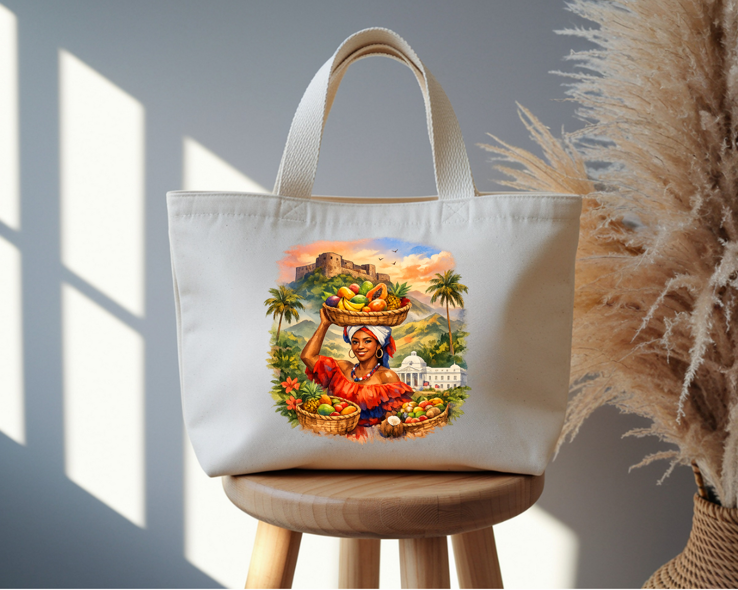 Tote Bag Avec motif Haïti