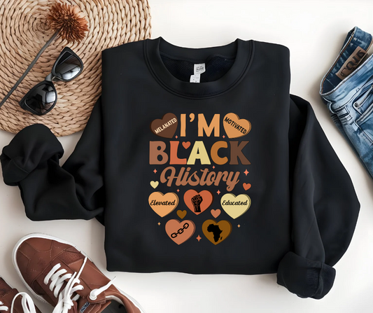 I'm black/ je suis noir/ pull sans capuche