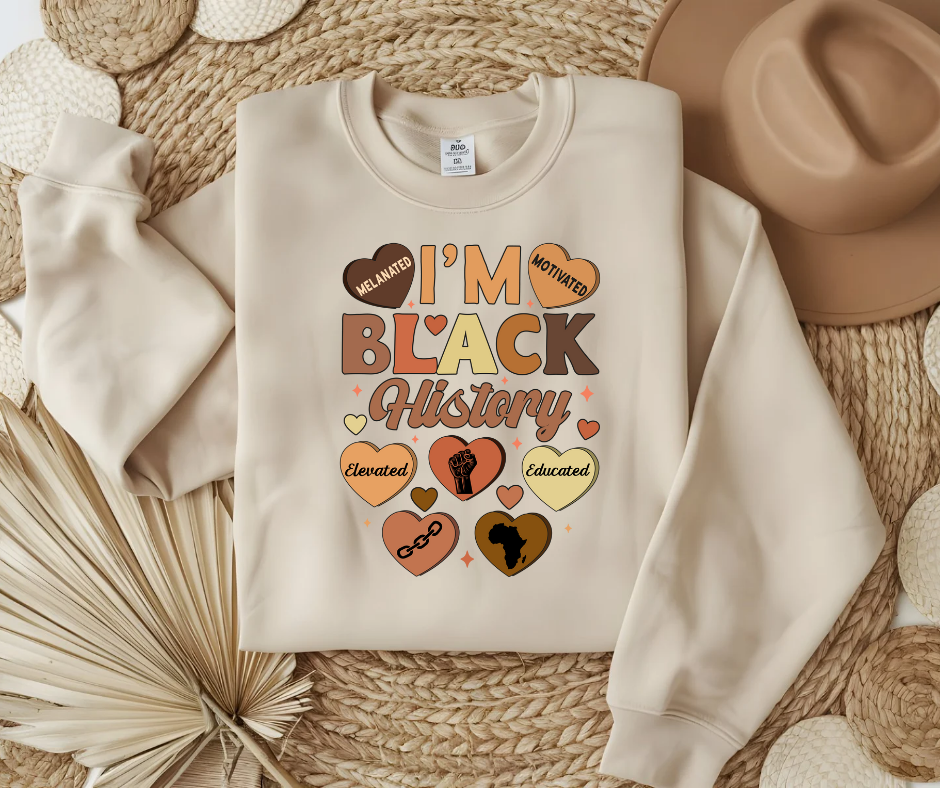 I'm black/ je suis noir/ pull sans capuche