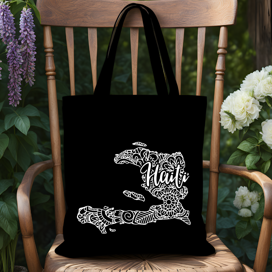 Tote Bag Avec motif Haïti