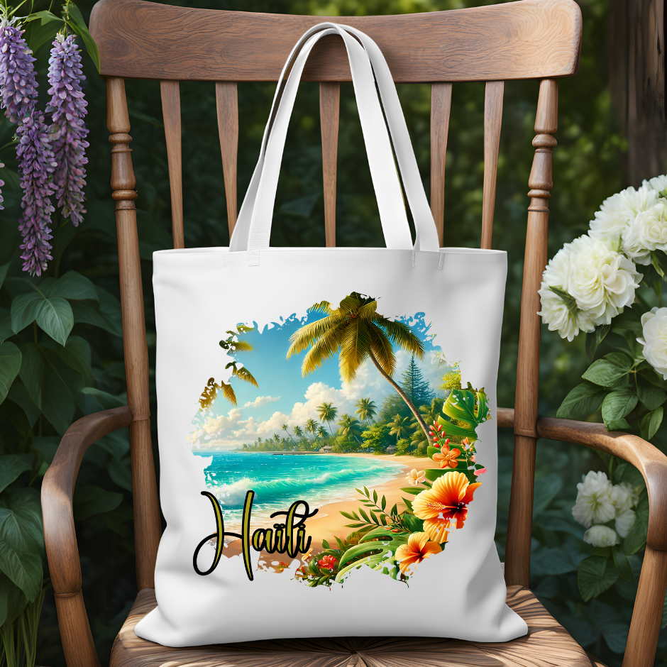 Tote Bag Avec motif Haïti